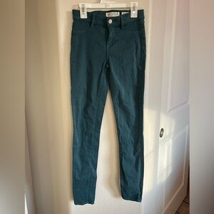 Bullhead Denim Co. Women's Dark Green/Blue Skinny Jeggings Denim